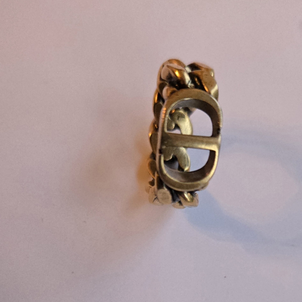 DIOR MONRAIGNE Link 30 Gold Chain Link Ring - Picture 7 of 10